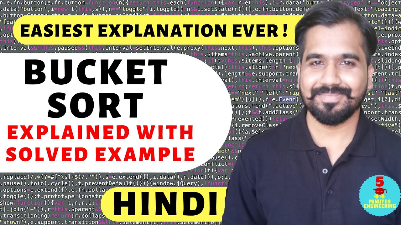 Bucket Sort Explained With Solved Example in Hindi l Design And Analysis Of Algorithm Course