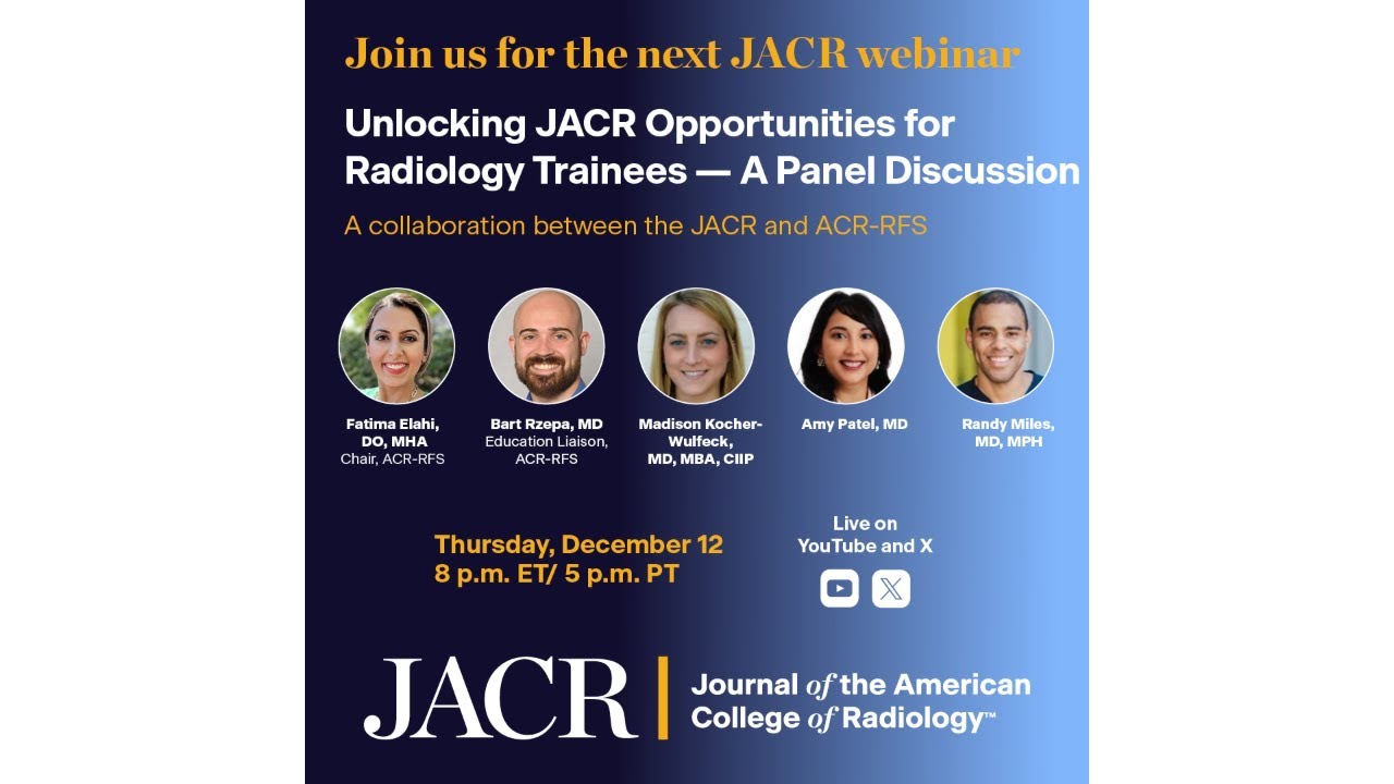 Unlocking JACR Opportunities for Radiology Trainees