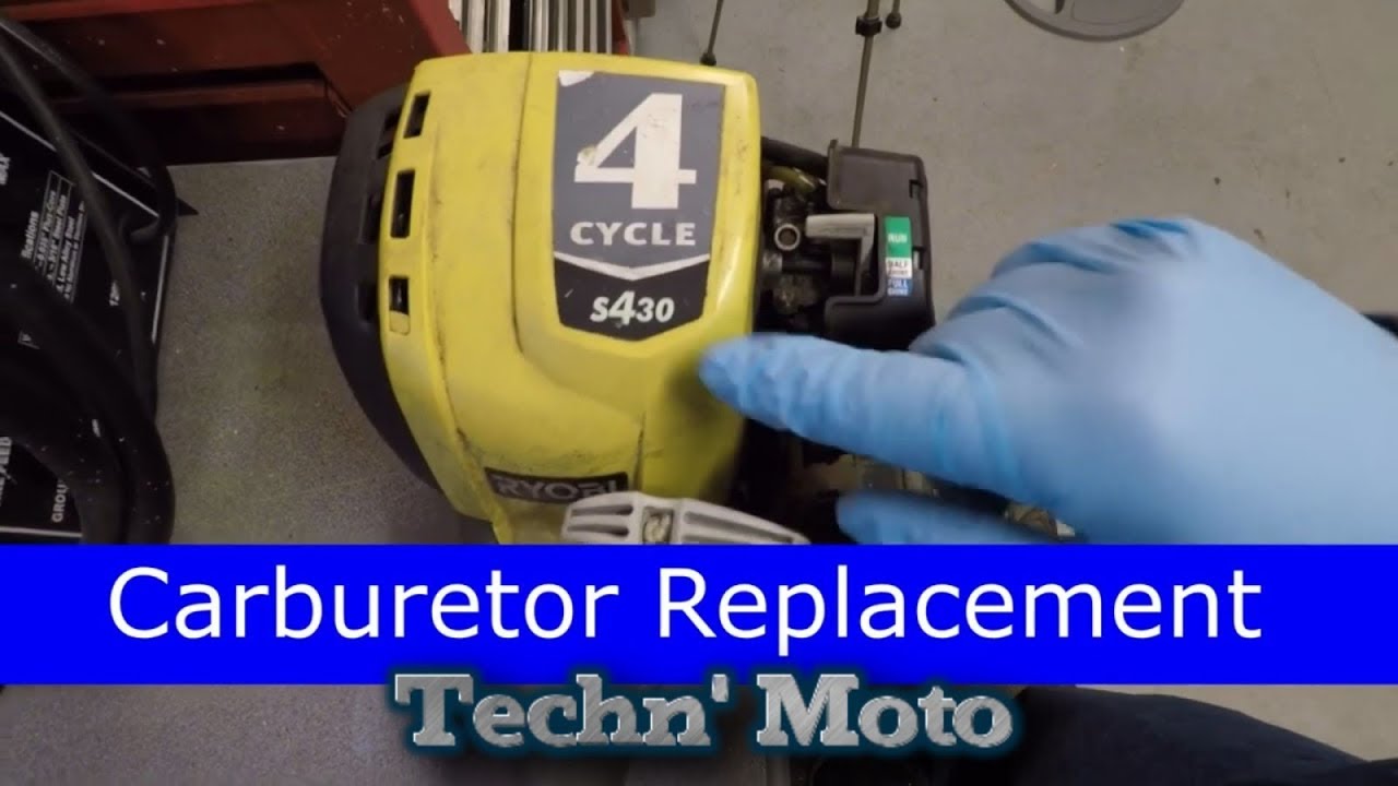 Замена карбюратора на триммере Ryobi S430 | Techn' Moto