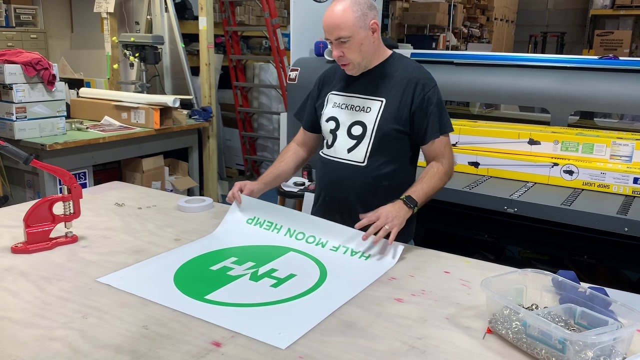 How to hem a banner with banner hem tape quickly.
