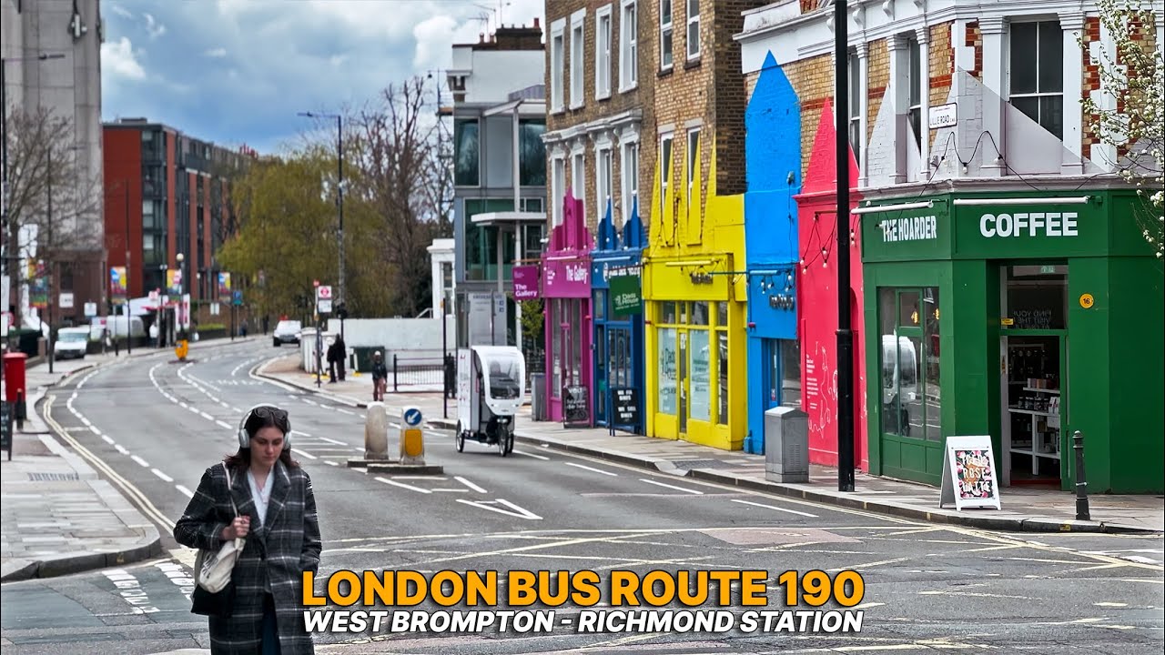 Discover London: Route 190 Bus Journey from West to Southwest | Urban Exploration in 4K 🏙️🚌