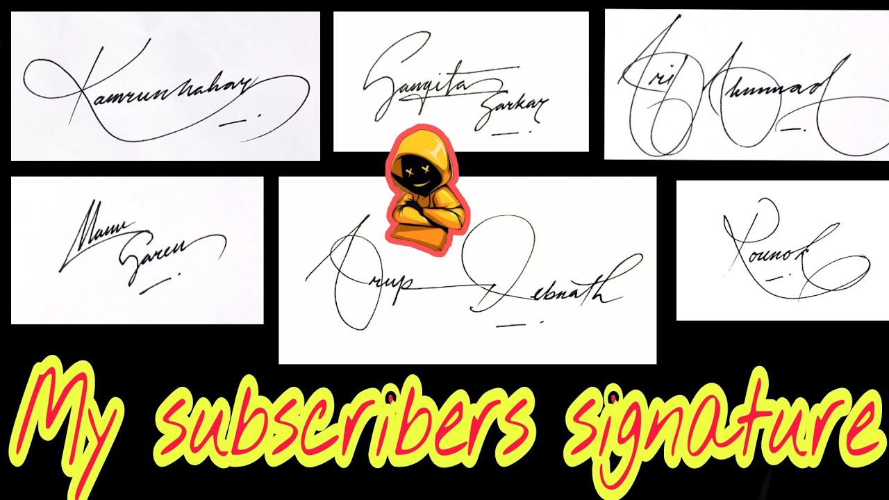Subscribers name signature | Thanks❤ | Anup calligraphy |