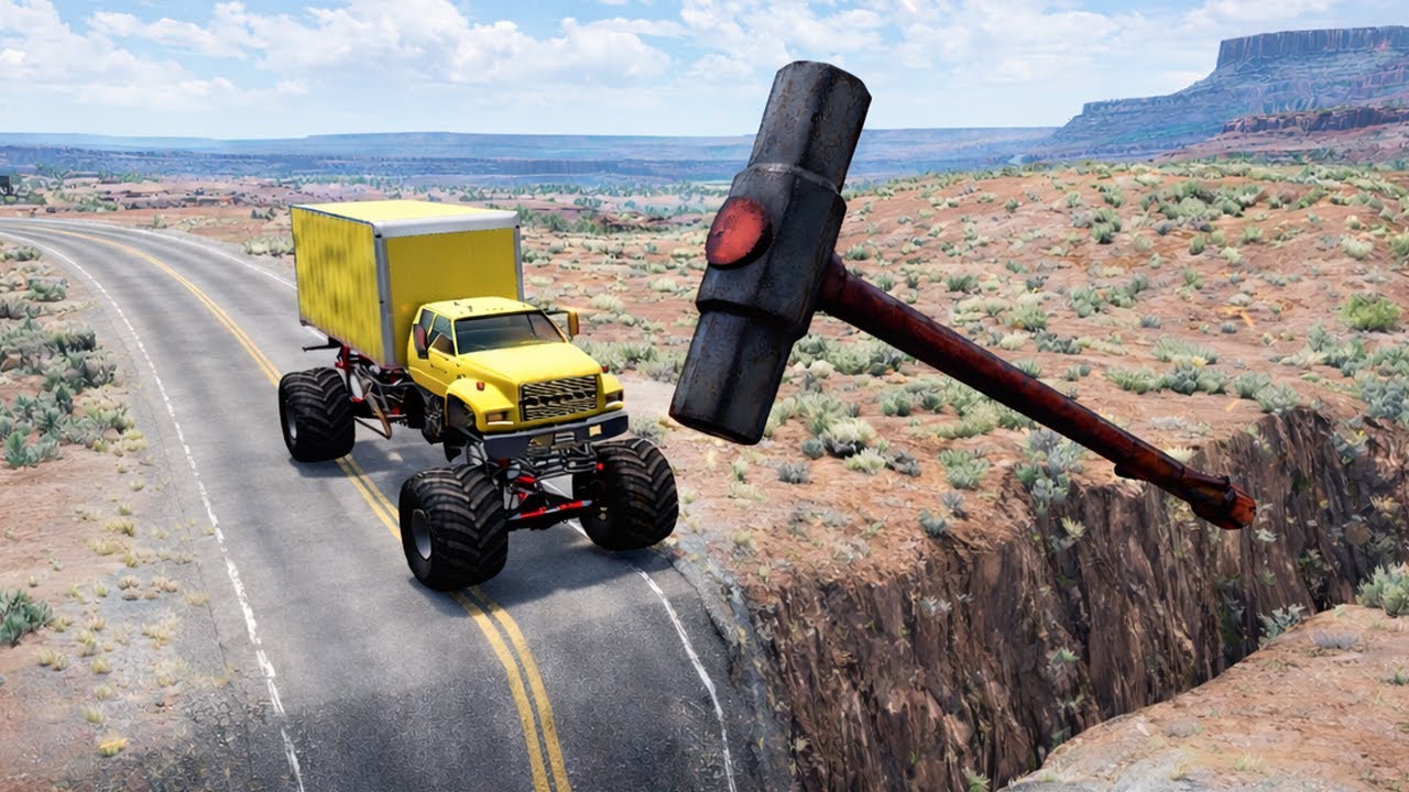 Cars Vs Hammer #3 - BeamNG Drive