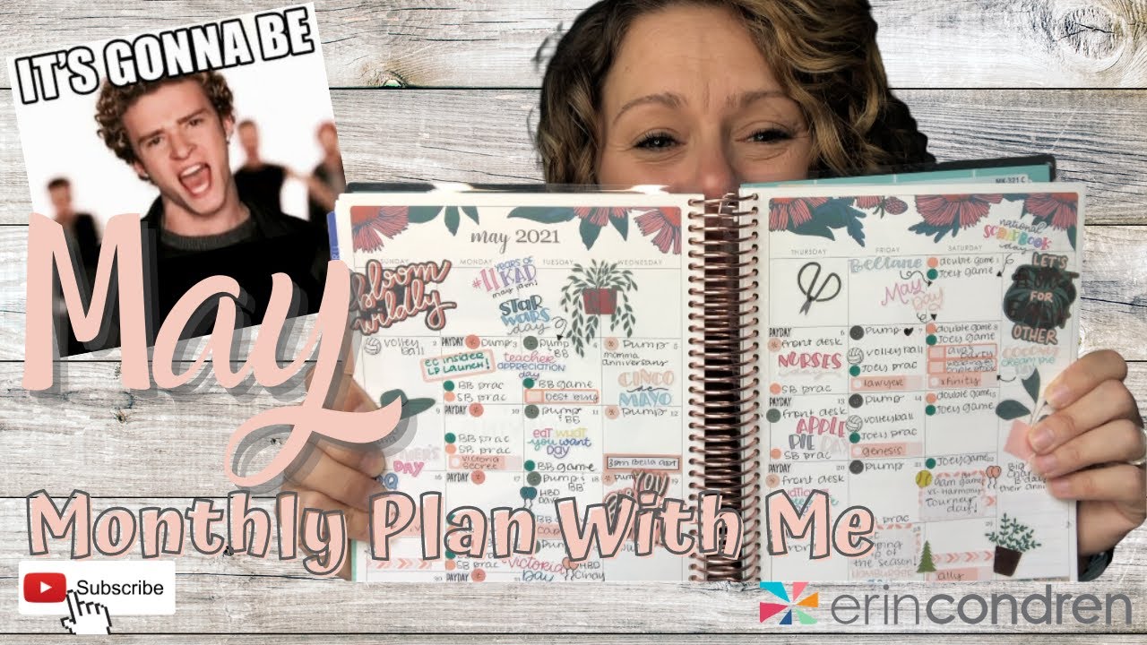 MAY 2021 MONTHLY PLAN WITH ME | NO KIT SETUP | ERIN CONDREN | #ECstickerclub​ | DASHBOARD SETUP
