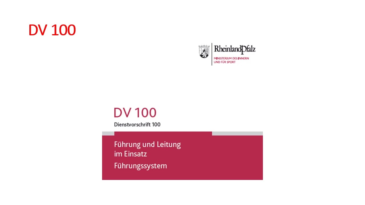 Grundlagen F&uuml;hrung - Eine Zusammenfassung der DV 100 RLP