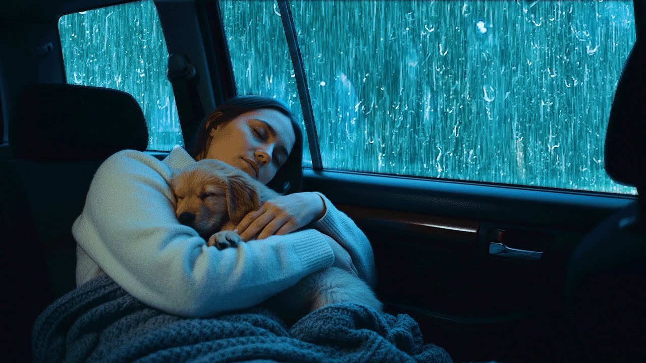 Sueño profundo en minutos 🌙 Lluvia natural con truenos dentro del auto