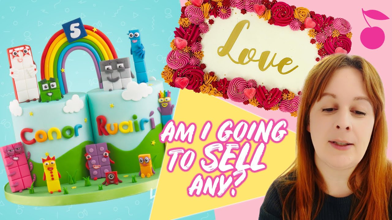 Trying to Sell Valentines Cakes | Numberblocks Cake | Studio Vlog