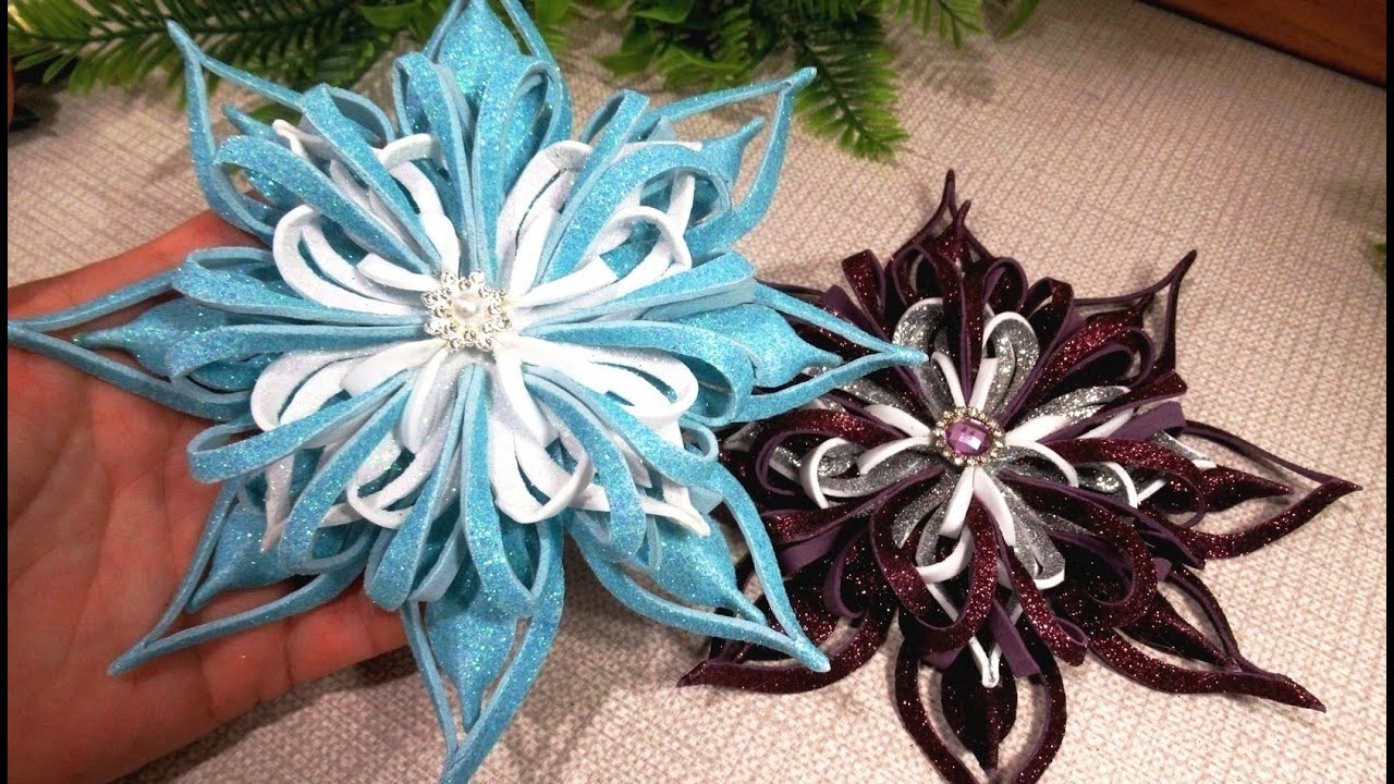 СНЕЖИНКИ ИЗ ФОАМИРАНА / Manualidades navideñas, decoración