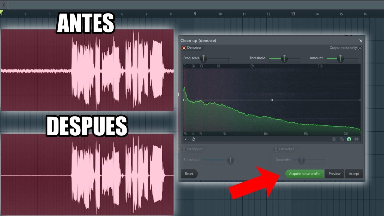 Como quitar el ruido de fondo de las grabaciones en Fl Studio
