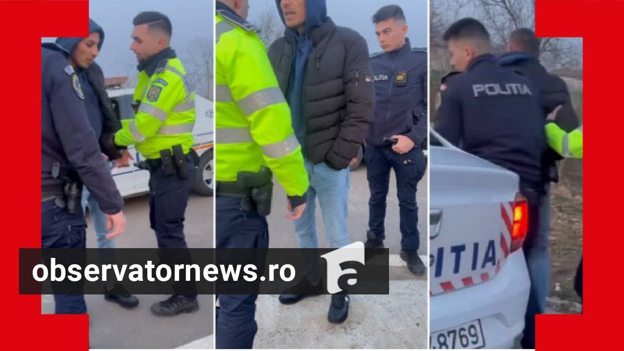 Doi poliţişti din Constanţa s-au chinuit să încătuşeze un tânăr care a refuzat să se legitimeze