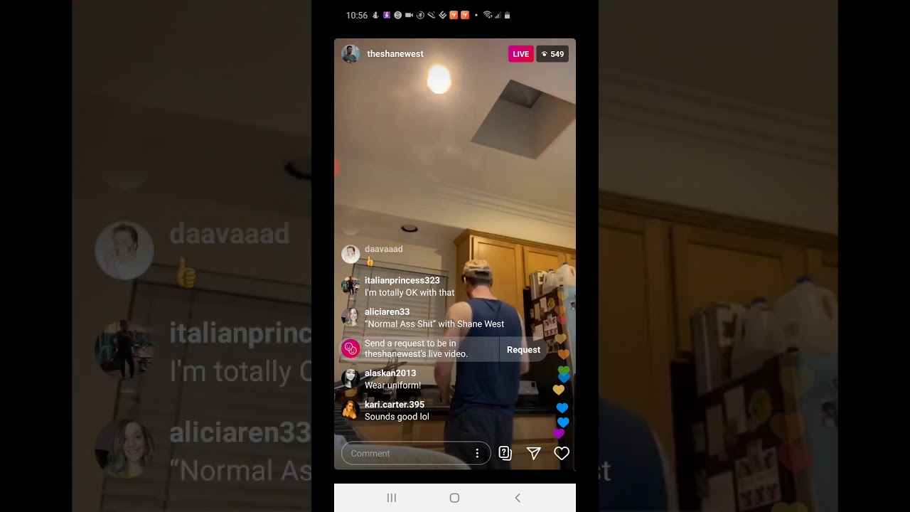 Shane West - clip of Instagram live from March 25th, 2020