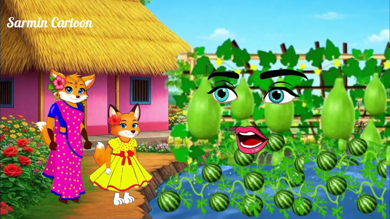 লাউ পুকুরে তরমুজ চাষ | Bangla cartoon | Rupkothar golpo | siyaler cartoon 