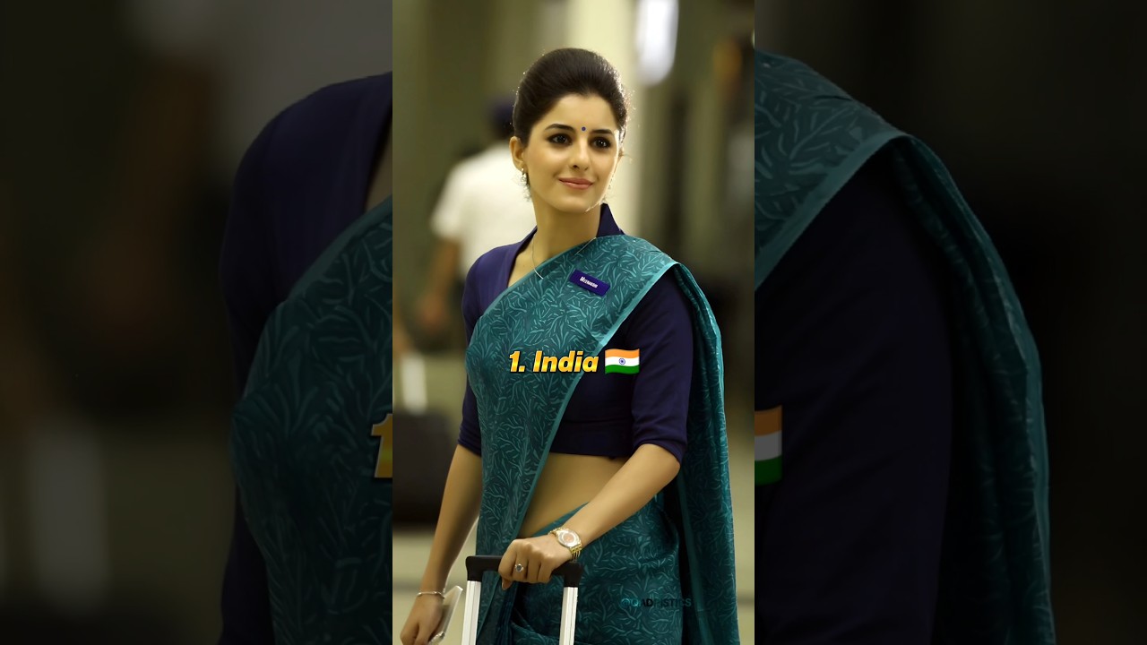 Top 10 Beautiful ❤️ Air Hostess Uniform 🥋 Of Different Countries Part 11 #shorts #ytshorts