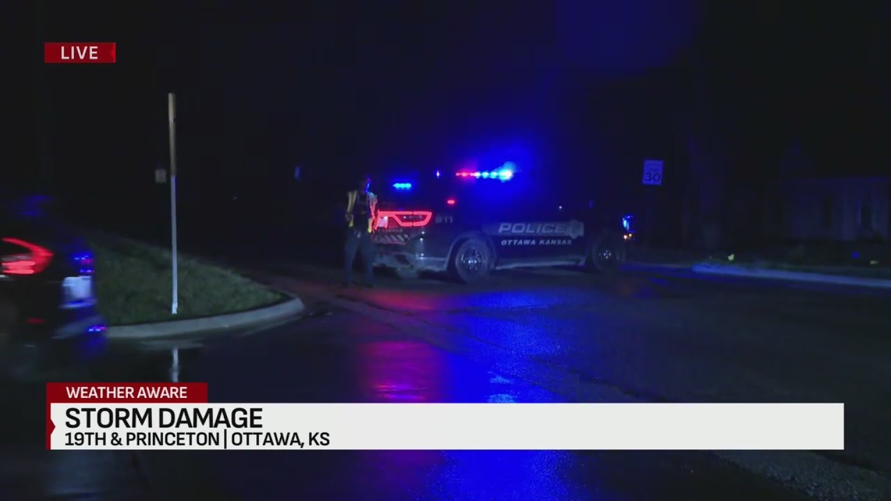 Damage reported in Ottawa, Kansas after confirmed tornado