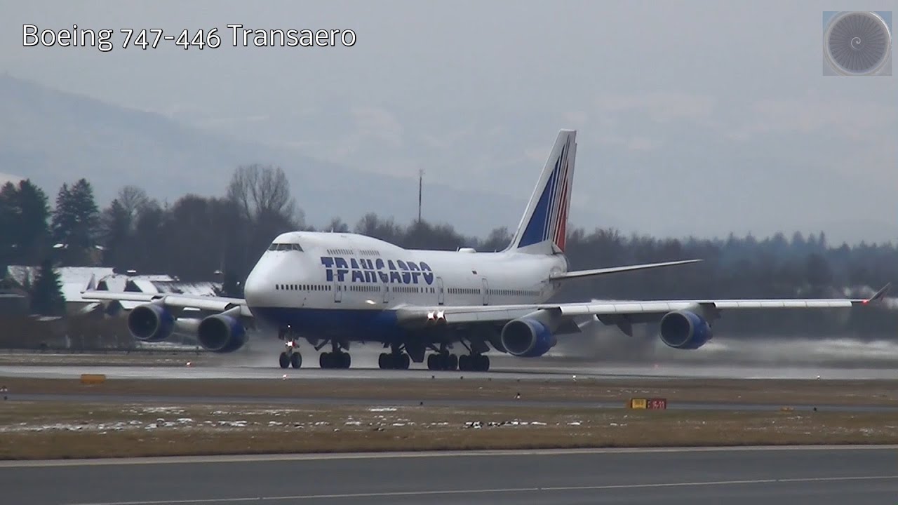 Boeing 747-446 Transaero | EI-XLJ | Take Off & Landing in Salzburg (2014) ✈