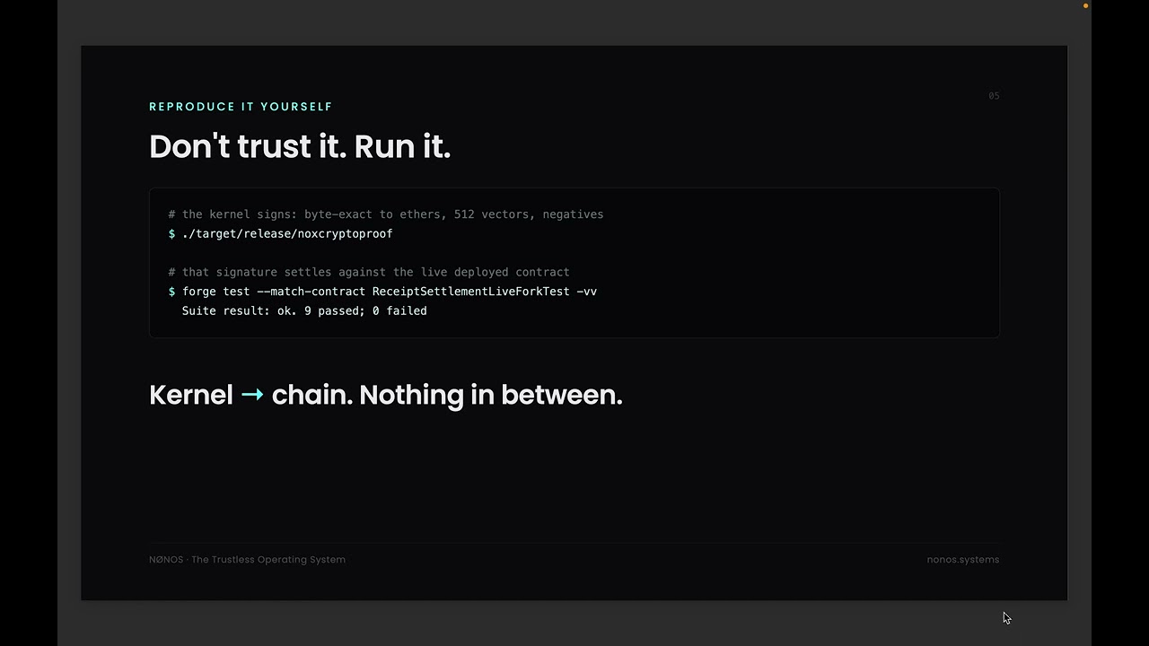 I Got an OS to Sign Ethereum in Ring 0 and Settle on Mainnet | N&Oslash;NOS Ep.02 