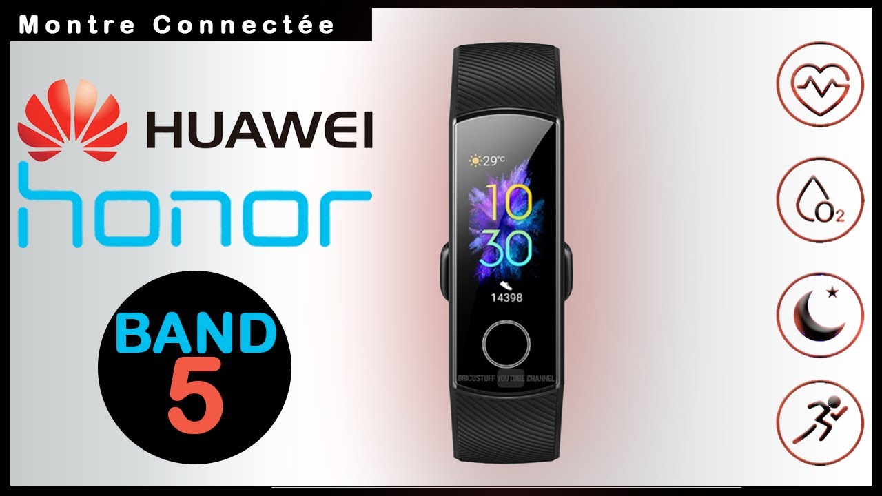 ⌚️ Montre Bracelet Connectée HUAWEI Honor Band 5 noire météore CRS B19S