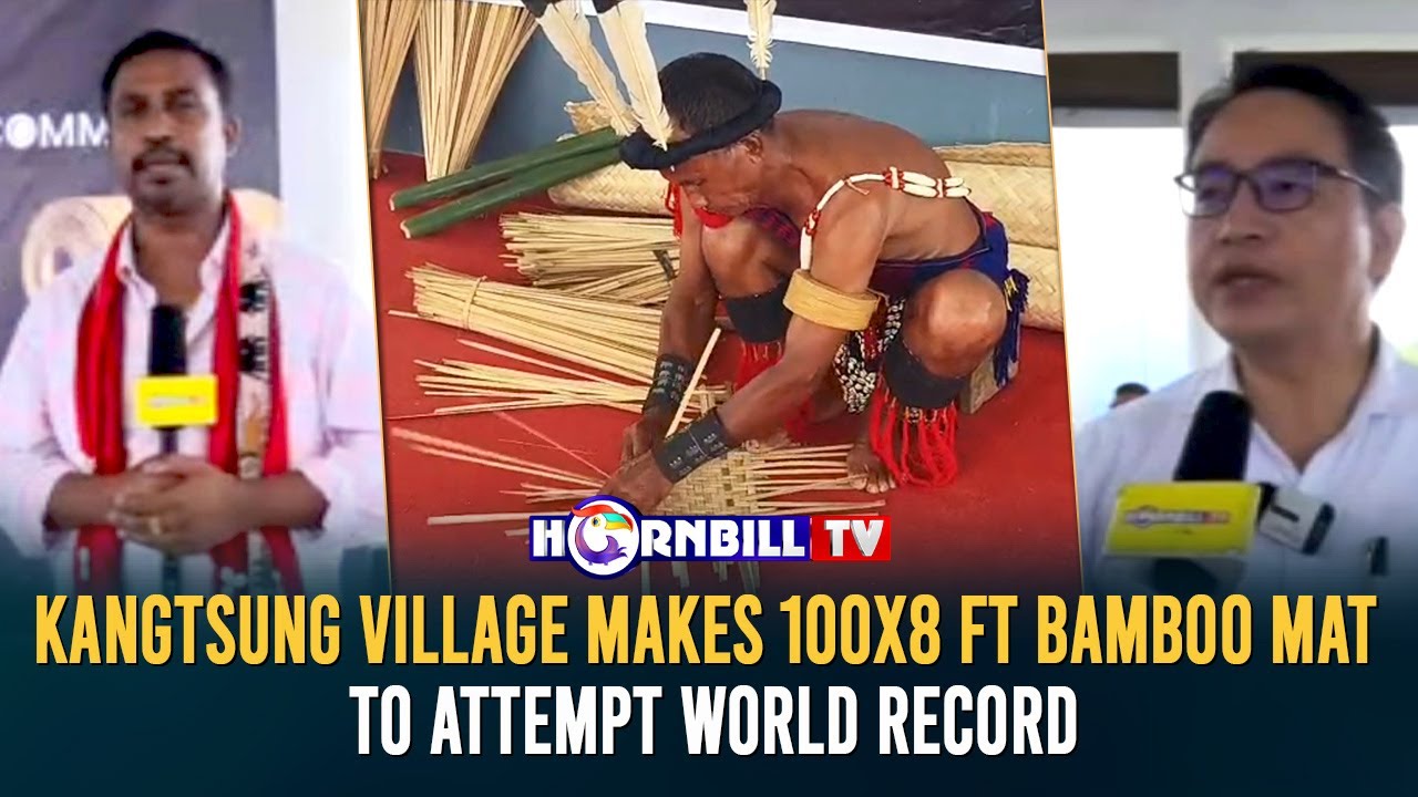 KANGTSUNG VILLAGE MAKES 100x8 FT BAMBOO MAT TO ATTEMPT WORLD RECORD