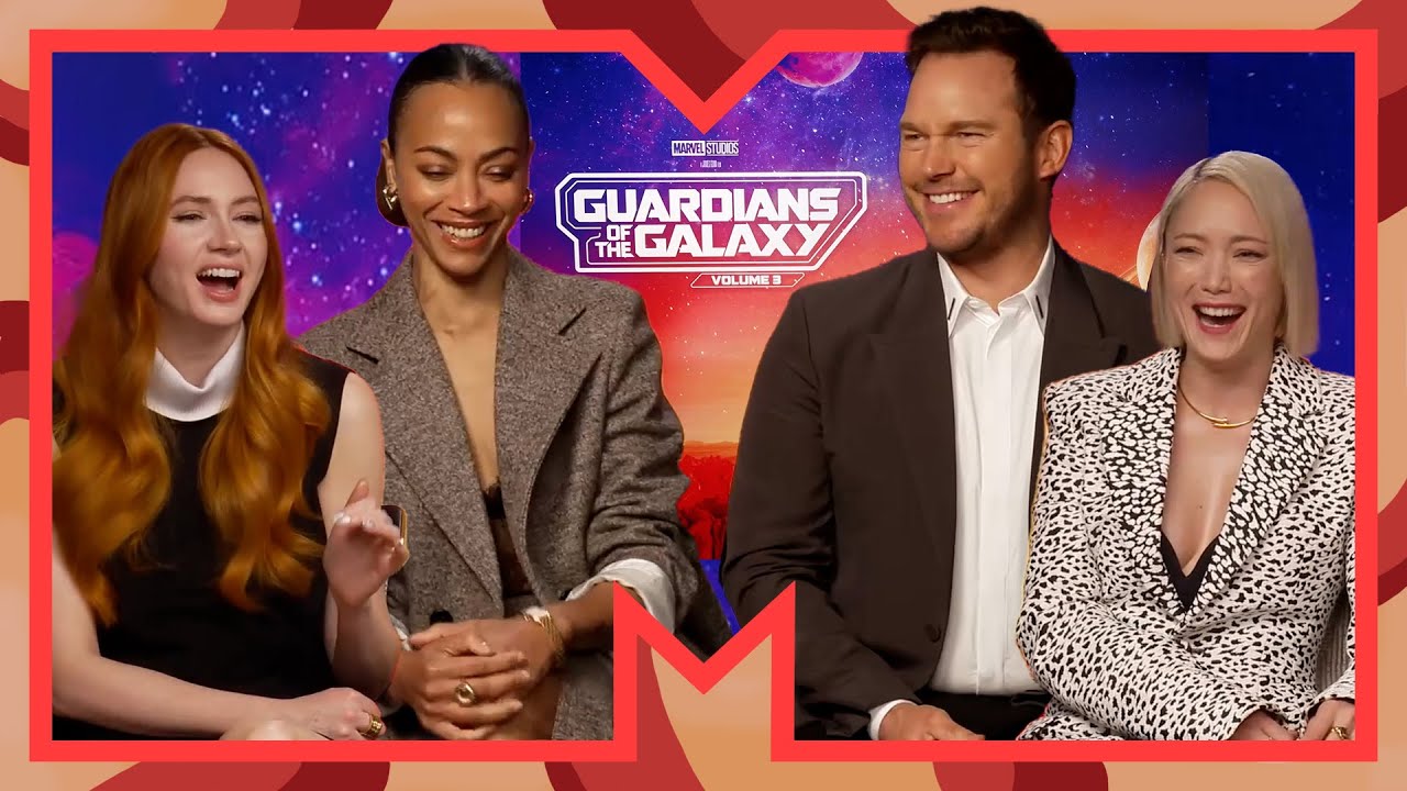 Guardians of the Galaxy Vol 3 talk Secret Scripts, Ultimate Playlists & Favourite Scenes | MTVMovies