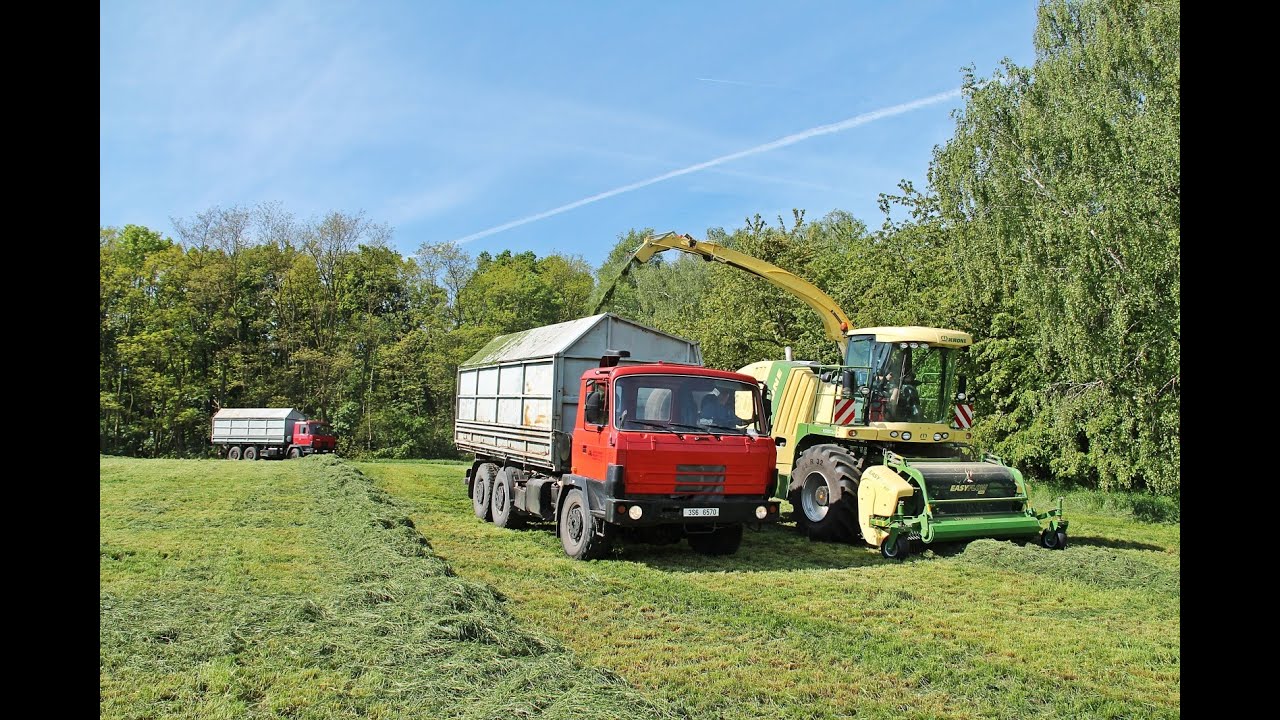 senáže 2015 Krone Big X600,  Tatra Agro 815, Case CVX 195,  Zetor Crystal 8111
