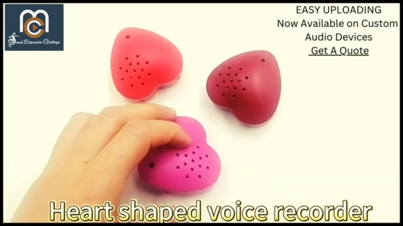 Personalized Heart Shaped Custom Voice Recorders - Wholesale Devices for Stuffed/Plush Animals