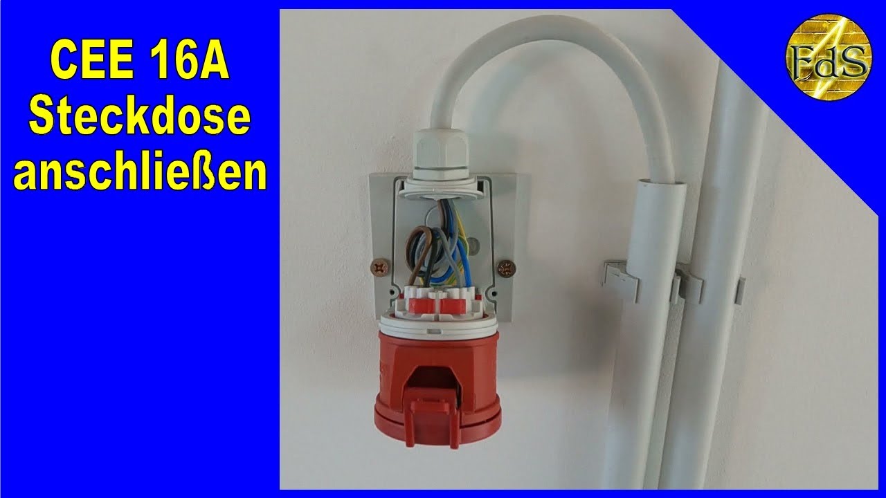 Wandsteckdose CEE 16A anschließen / Drehstrom / Ein paar nützliche Tipp´s !