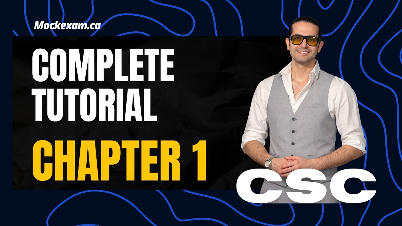 Complete tutorial of Canadian Securities Course (CSC) | Volume 1 | Chapter 1