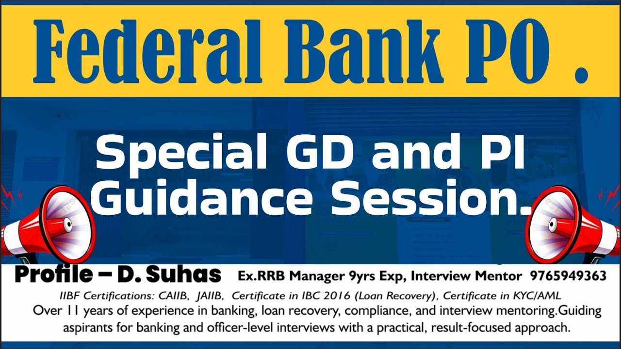 2025 Federal Bank Interview Guidance Session By Suhas Sir