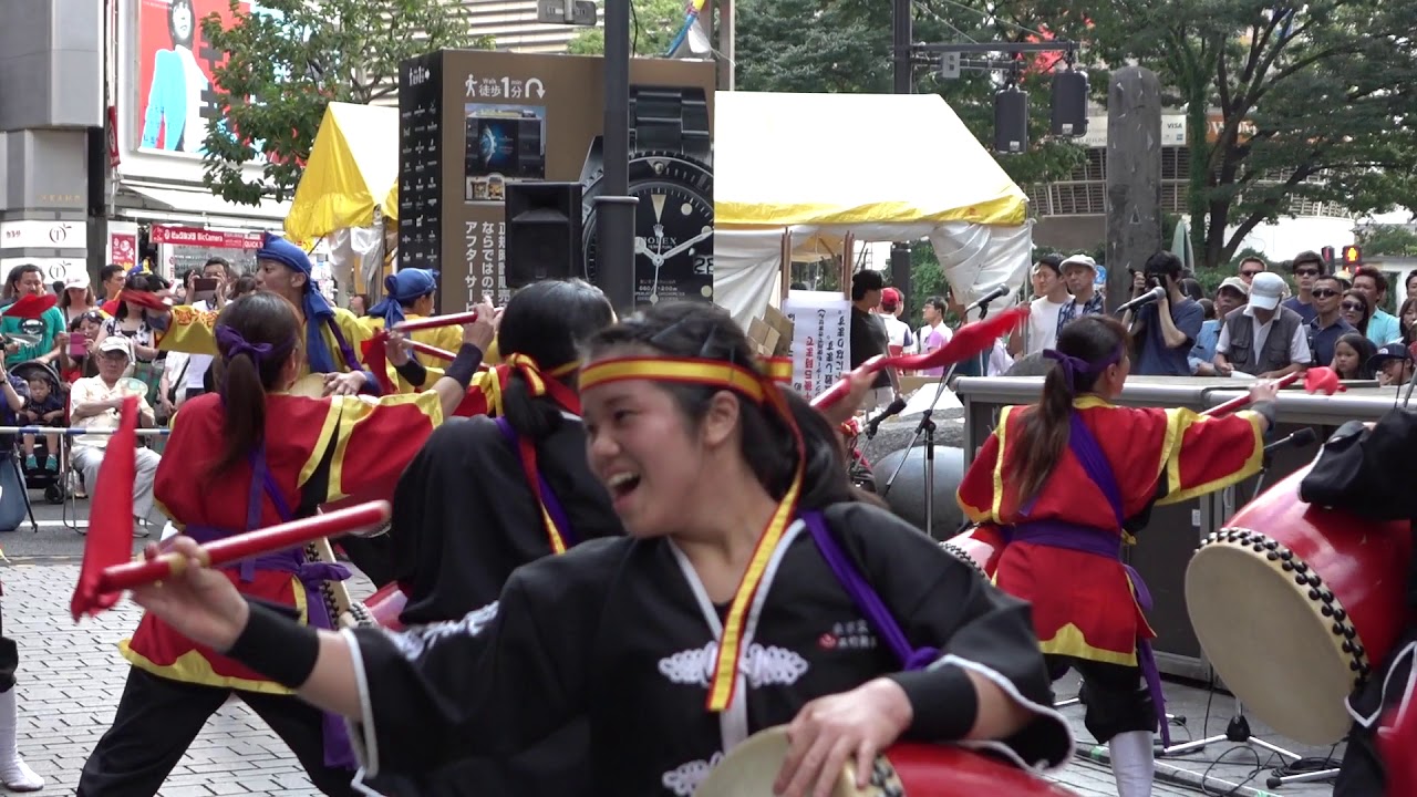 琉球國祭り太鼓（海ヤカラ　電気がなくても何でもできる＠MOA4番街）in 新宿エイサーまつり 2019