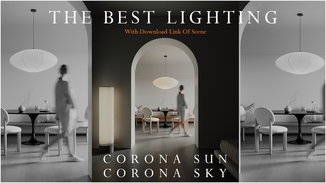How to Create Realistic Lighting with CORONA Sky & SUN #3DMAX #CORONARENDER