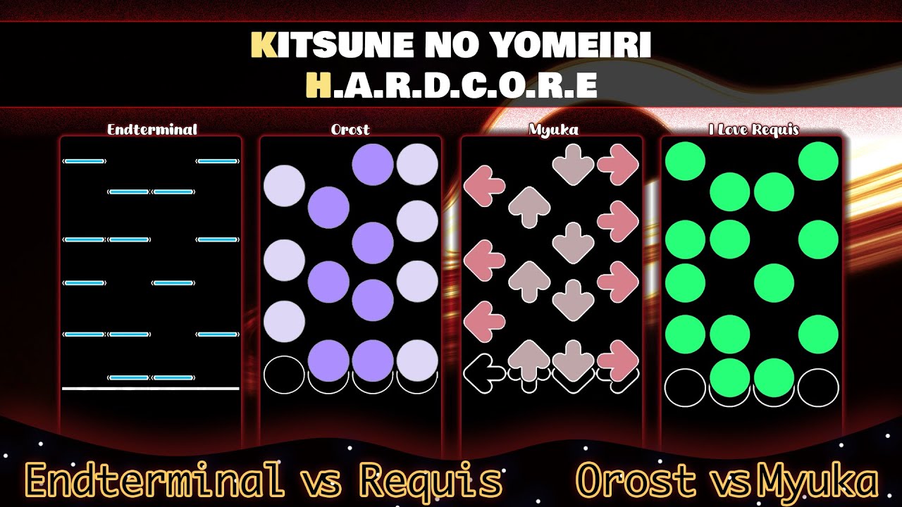 osu!mania: ★7.51 Kitsune no Yomeiri [&] ★5.58 H.A.R.D.C.O.R.E. - Orost vs. Myuka