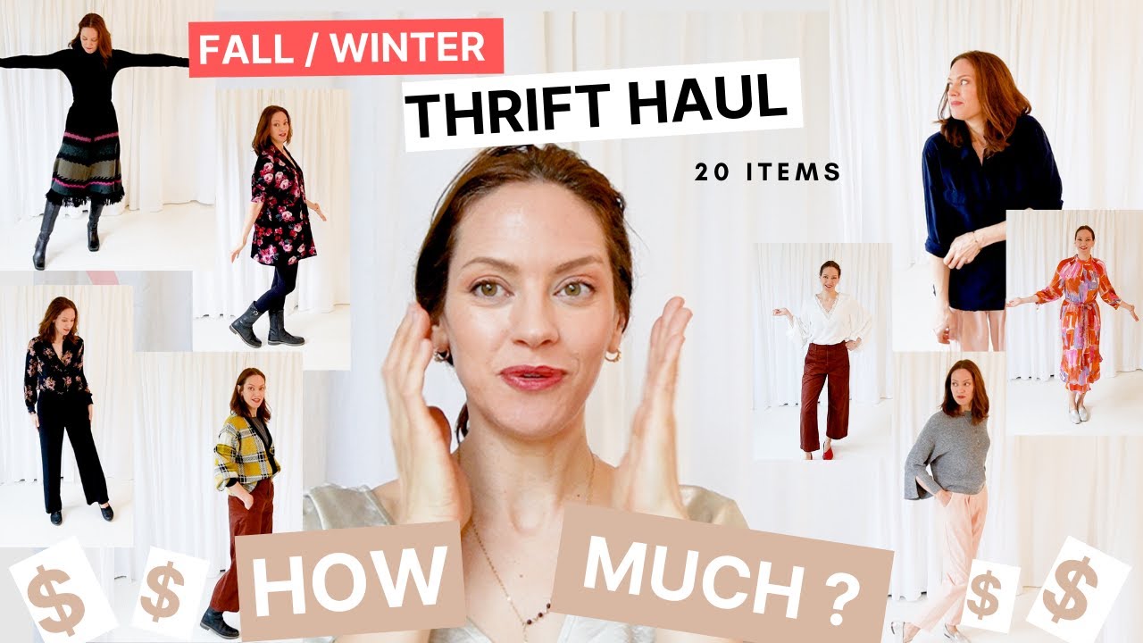 Thrift Store Haul Fall / Winter | Try on with me | 20 Absolute Scores