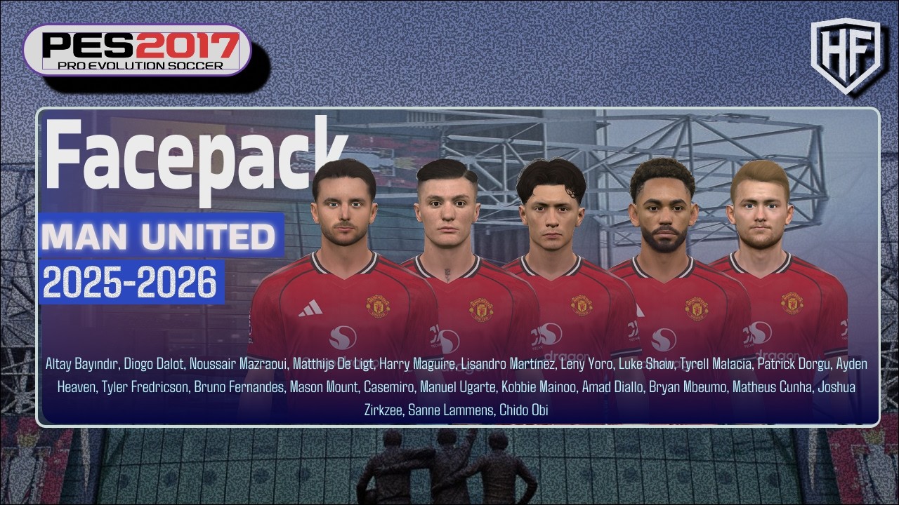 PES 2017 FACEPACK MANCHESTER UNITED 2025-2026