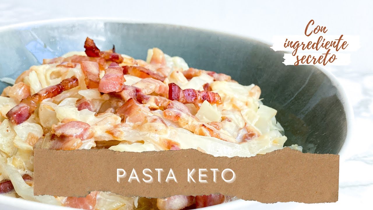 PASTA KETO CON INGREDIENTE SECRETO ¡Sabe a pasta! Apta para dieta cetogénica y low carb.