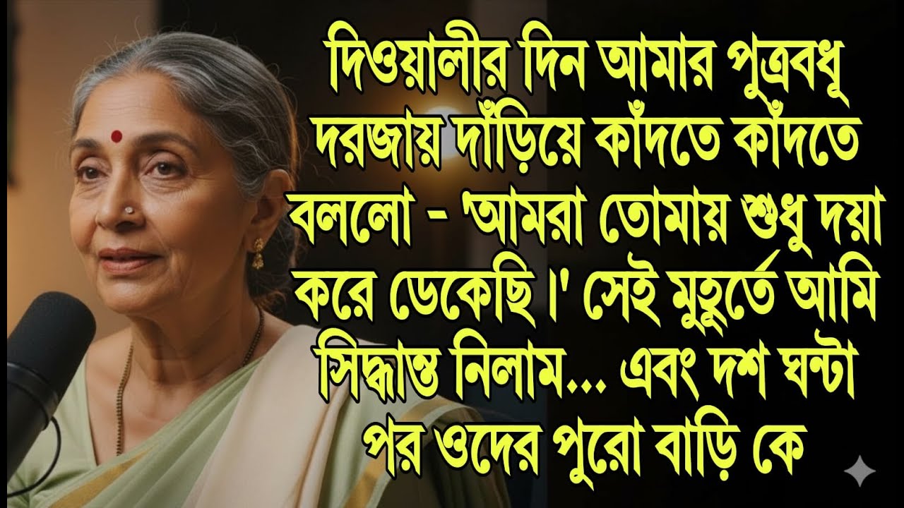 দীপাবলিতে, আমার পুত্রবধূ বলল, 'আমরা তোমাকে করুণা করে ডেকেছি।' দশ ঘন্টা পর, আমি সবকিছু বদলে ফেললাম।