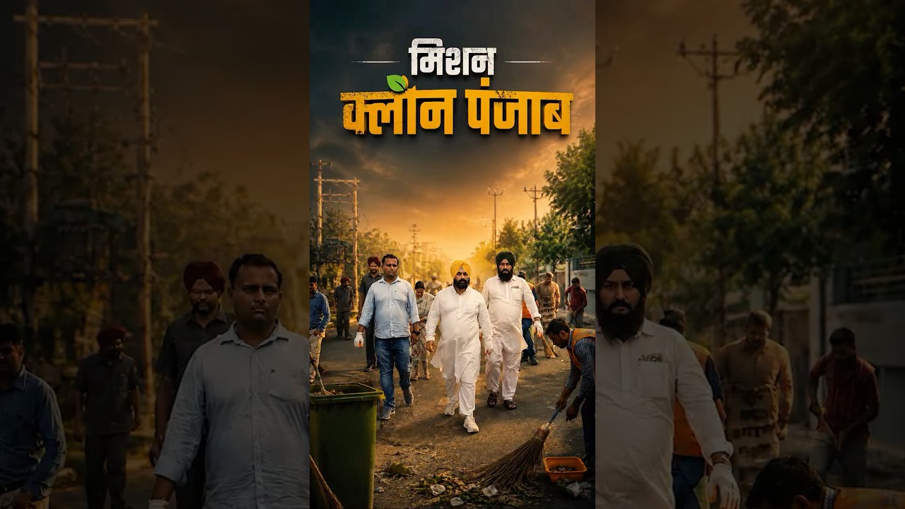 AAP सरकार का &lsquo;Mission Clean Punjab&rsquo; शुरू! ☝🏻 #harjotsinghbain #bhagwantmann #punjabnews