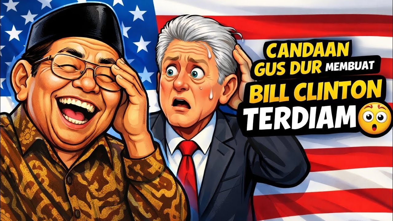 Humor Gus Dur tentang Presiden Amerika 🤣 Bill Clinton Dibuat Terdiam ‼️