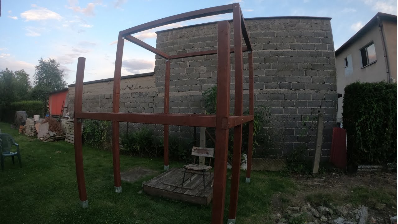 Domek z huśtawką cz.1 Budowa głównej konstrukcji