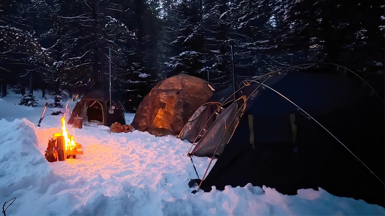Зимний отдых в отапливаемой палатке с Ankhiale Outdoors