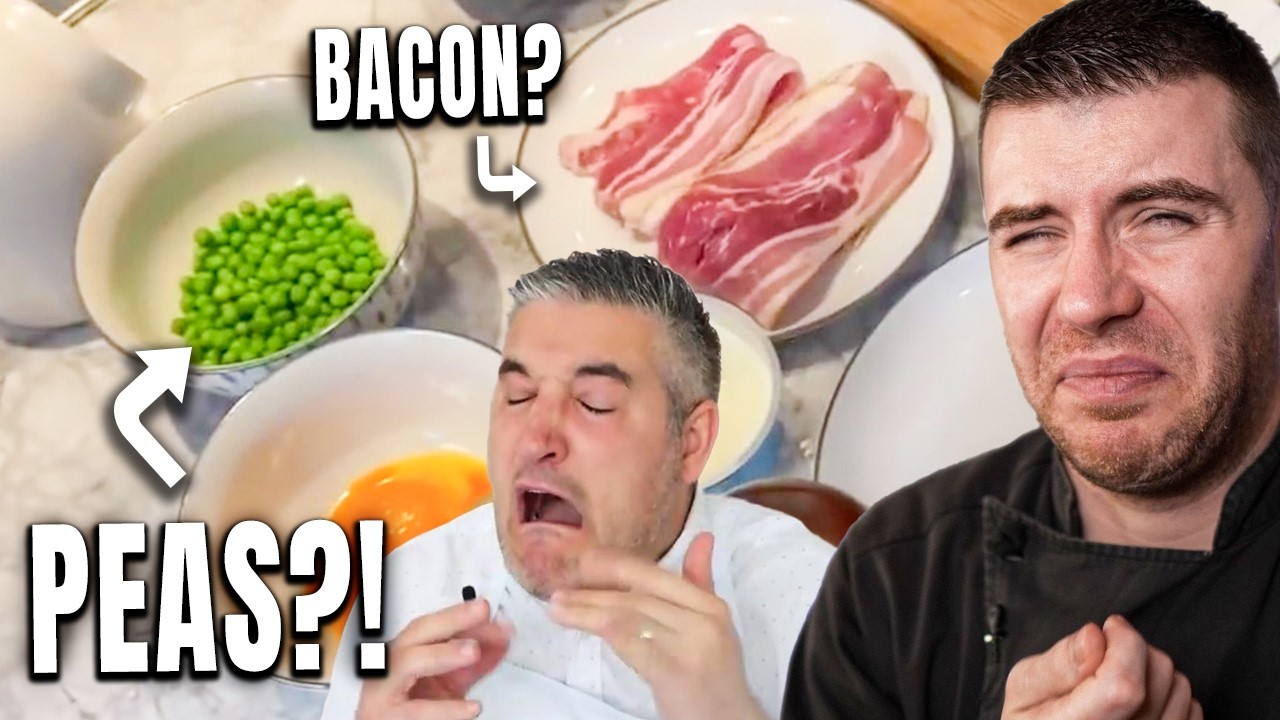 Pro Chef Reacts... To Vincenzo HATING Gordon Ramsay's Carbonara!