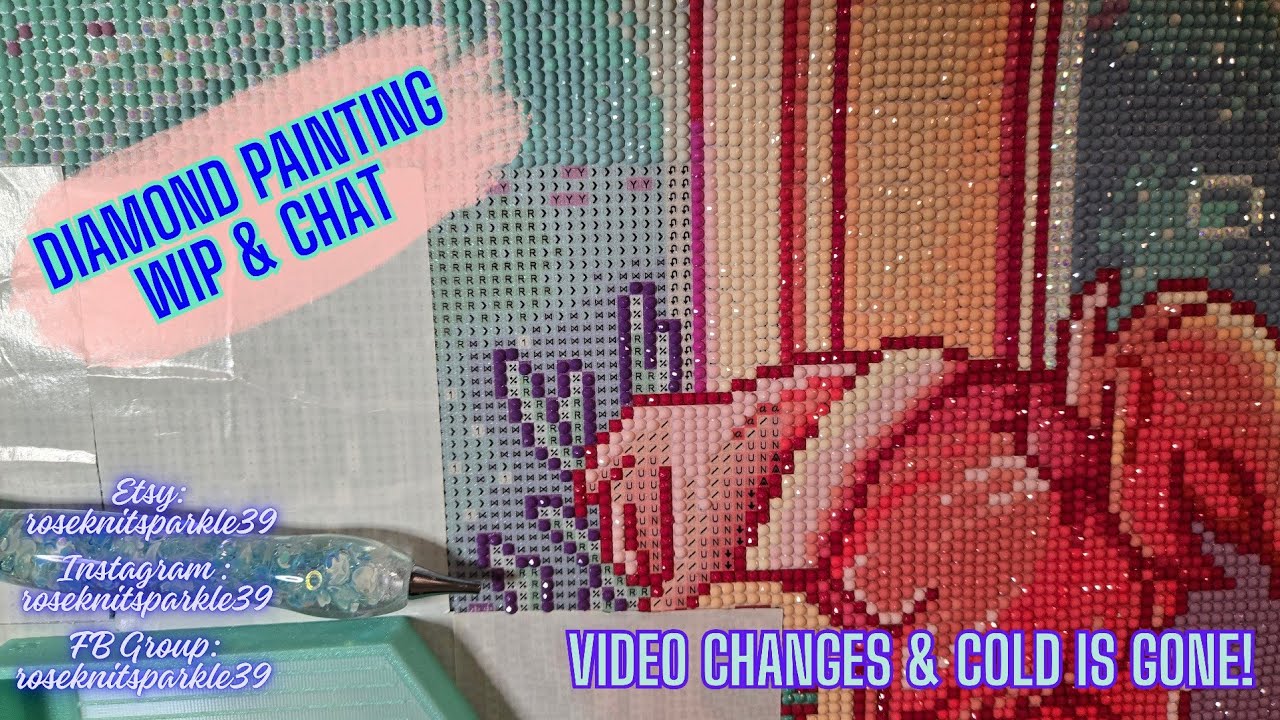 Ep 559:Diamond Painting WIP & Chat - Video Changes, y'all! 🌸 #diamondpainting #craft  #dac #diy #wip