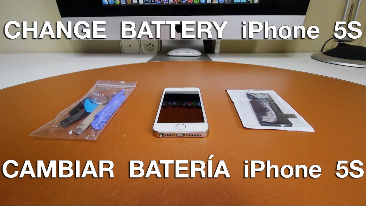 iPhone 5S: Cambiar batería / Change battery (Subt)