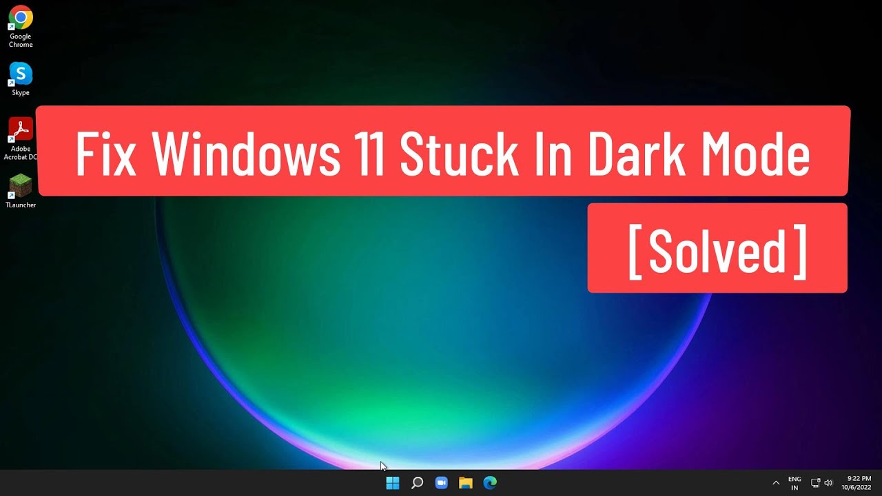 Исправление зависания Windows 11 в тёмном режиме [Решено]