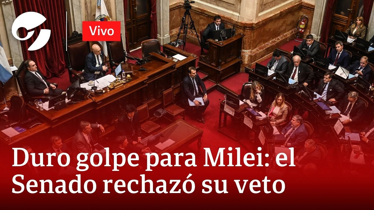 EL SENADO RECHAZÓ EL VETO DE JAVIER MILEI A LA LEY DE EMERGENCIA EN DISCAPACIDAD