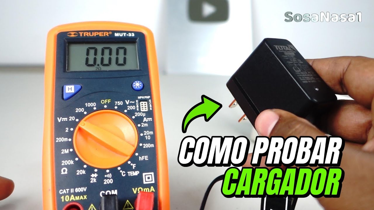 Como probar Fuente de Voltaje o Cargador usando el Multimetro Digital