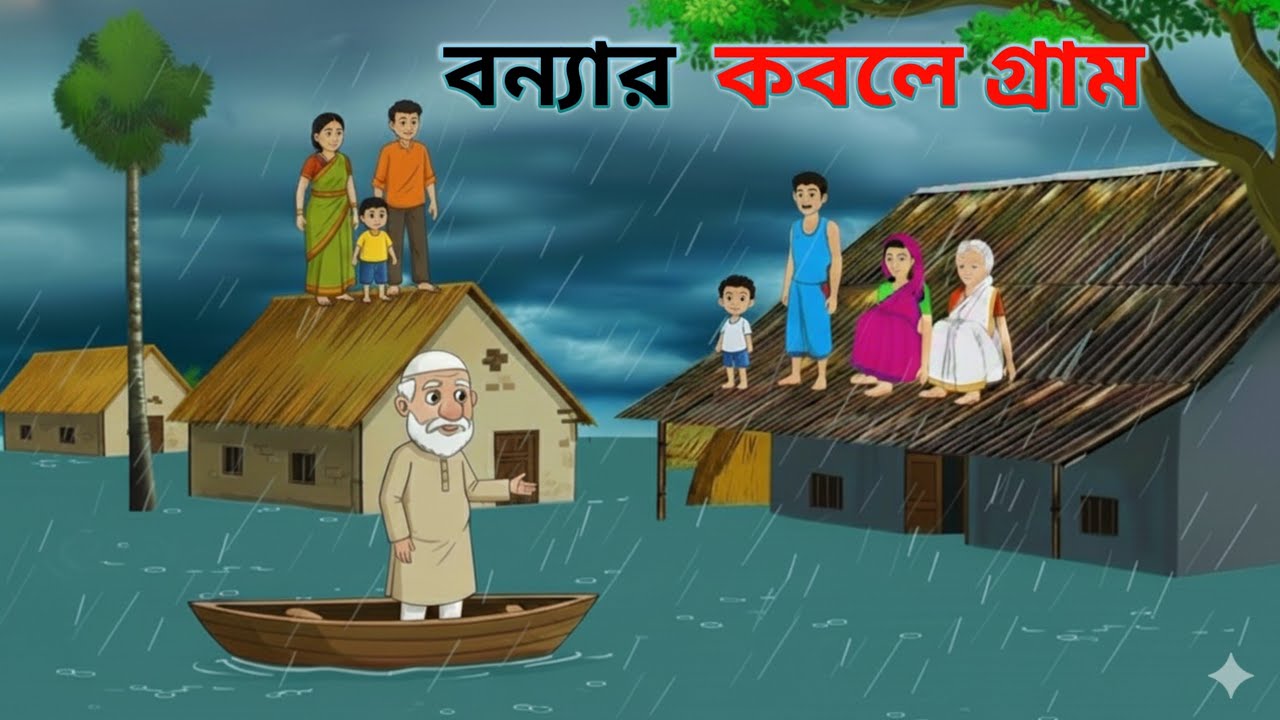 হালিম দাদার নৌকা আর বন্যার দিন। Bangla Moral Story Cartoon | Bangla Rupkothar Golpo Cartoon ||