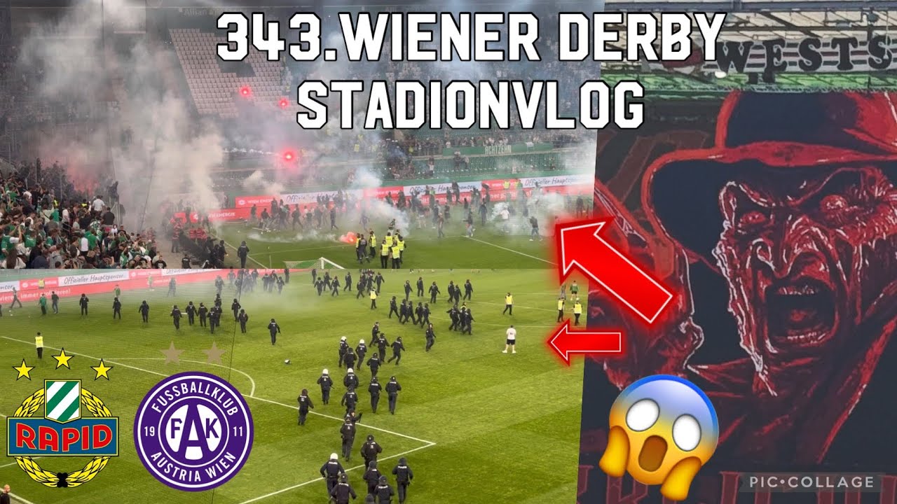 Rapid vs Austria Stadionvlog | Platzsturm & kompletter Krieg 🔥😱 | 343.Wiener Derby
