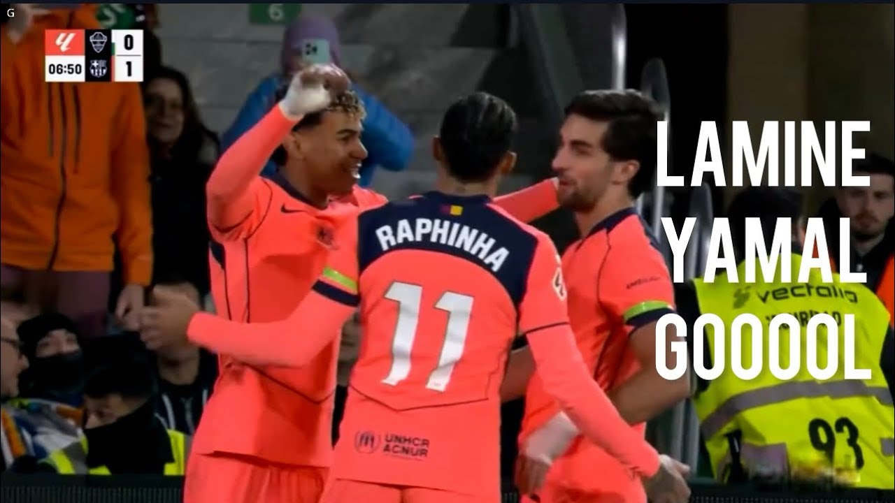 Gol de Lamine Yamal Hoy | Elche vs Barcelona 1-3 | RESUMEN Y GOLES | LaLiga 2025/26 |