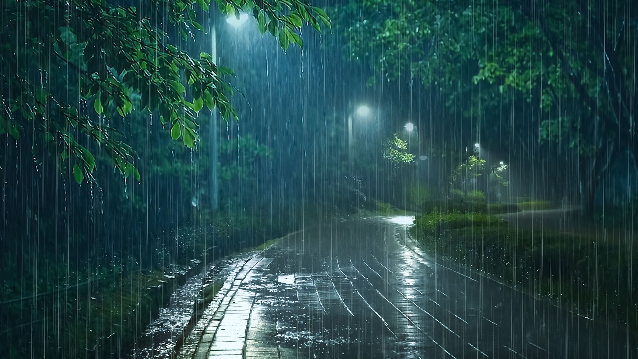 Overcome Stress, Fall Asleep Fast with Gentle Rain at Night | Cozy ASMR Rain