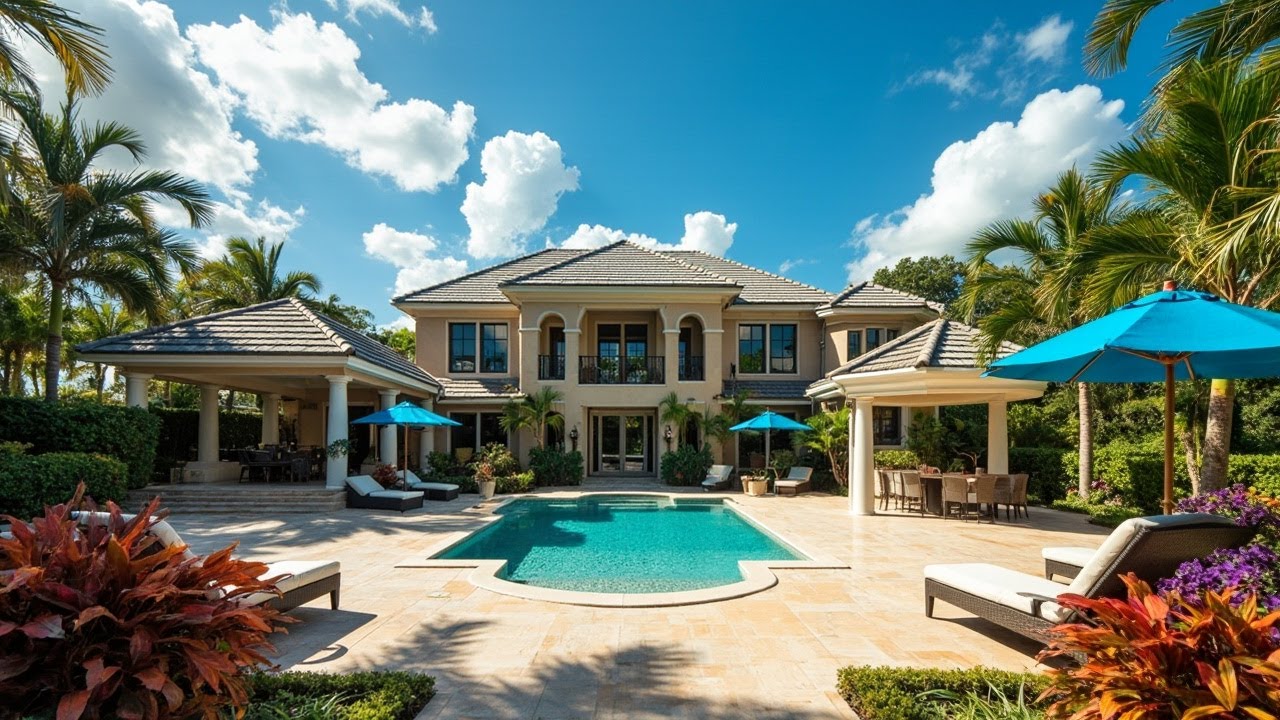 Luxury Tropical Mansion Tour | Stunning Poolside Paradise!